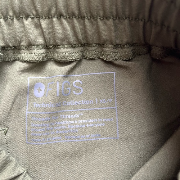 FIGS HIGHWAISTED XS Petite Green - Picture 2 of 2